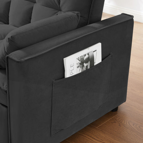 Modern Velvet Loveseat Futon Sofa Couch
