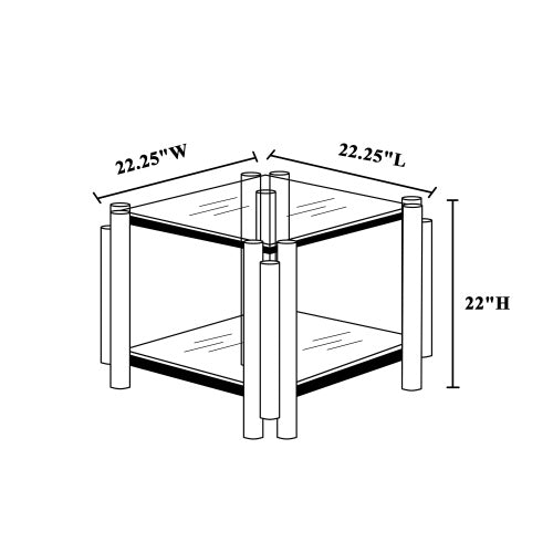 Modern Stainless Steel Coffee Table Set