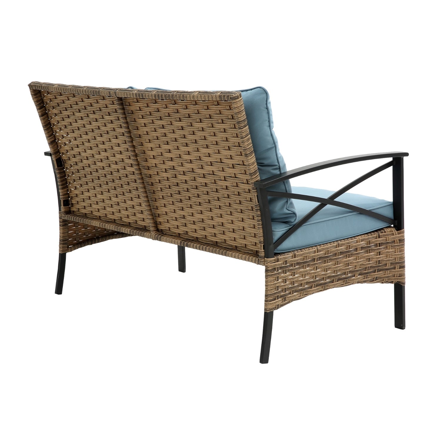 Patio Sectional Low Dining Sofa Set - KD Rattan Wicker