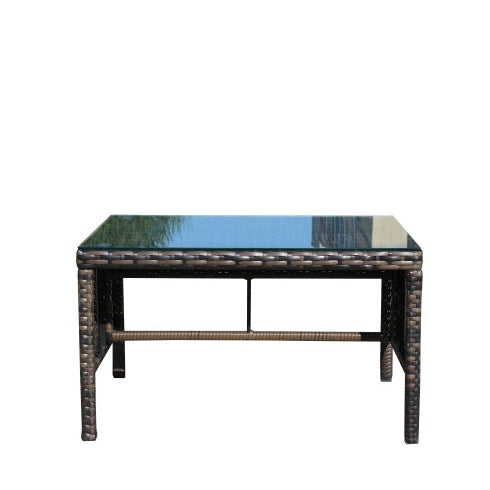 Patio, Coffee Table With Clear Tempered Glass