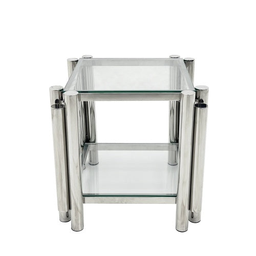 Modern Stainless Steel Coffee Table Set