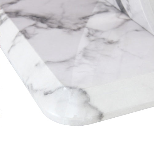 Modern Minimalist Grey Marble Pattern Sticker Pattern MDF Rectangular Coffee Table