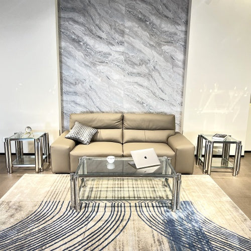 Modern Stainless Steel Coffee Table Set