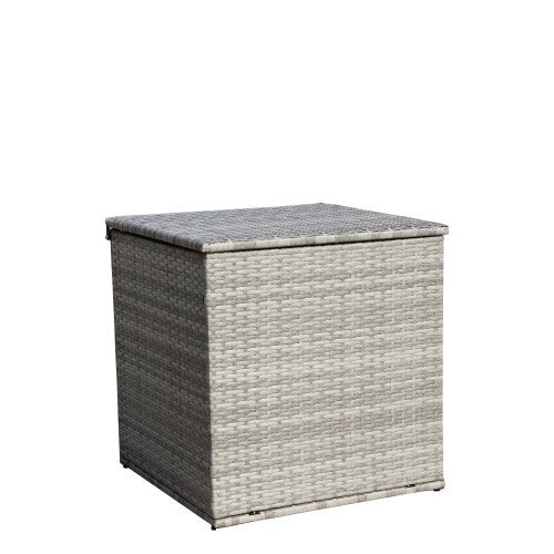 Patio Sectional Wicker Rattan Set With Storage Box Grey
