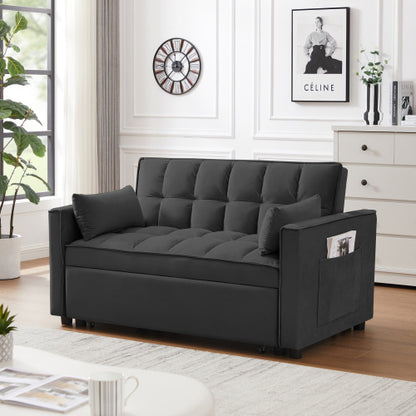 Modern Velvet Loveseat Futon Sofa Couch