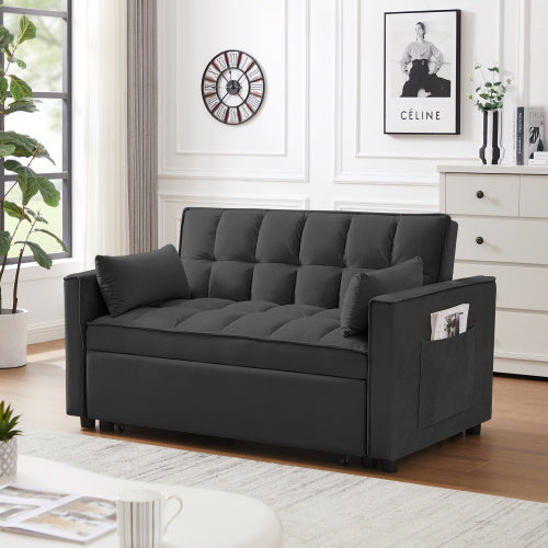 Modern Velvet Loveseat Futon Sofa Couch