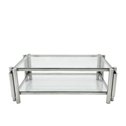 Modern Stainless Steel Coffee Table Set