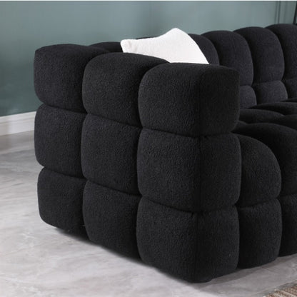 Black Boucle Sofa