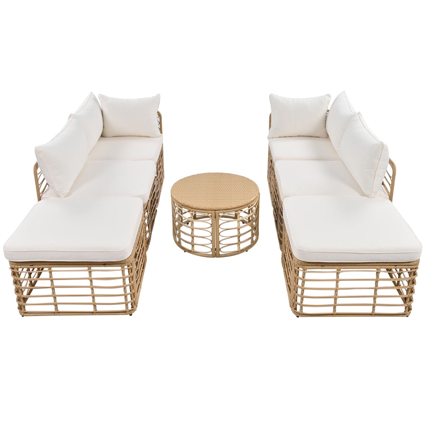 Modular Wicker Patio Set with Cushions