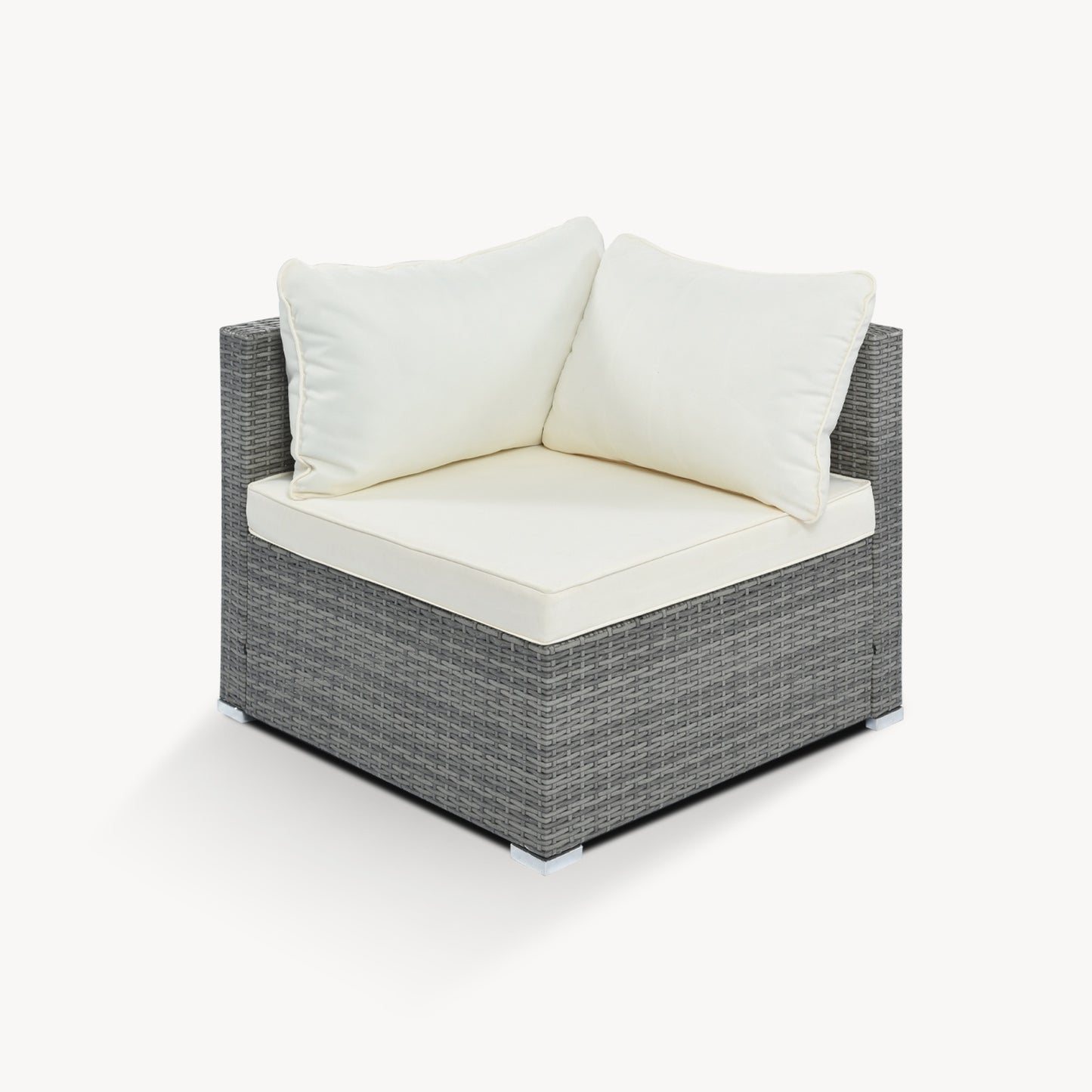 Patio Garden Wicker Sofa, Single Sofa Combinable