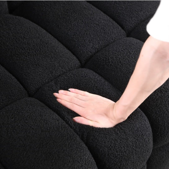 Black Boucle Sofa