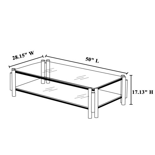 Modern Stainless Steel Coffee Table Set