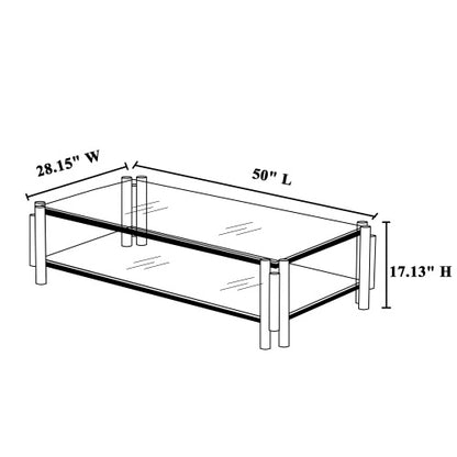Modern Stainless Steel Coffee Table Set