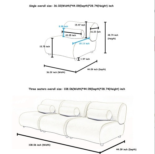 Contemporary Modular Sectional Sofa