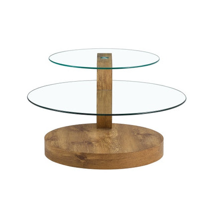 Modern Double-layer Round Table Glass Top