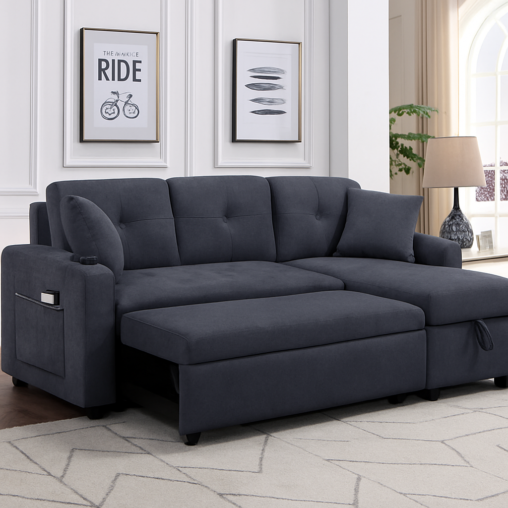Sectional Sofa With Armrest Storage
