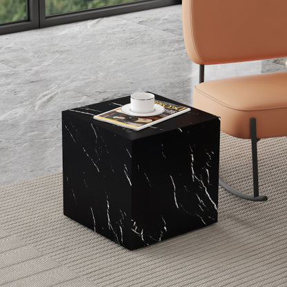 Black Marble Texture MDF Coffee Table - Luxurious Design, Perfect Living Room Accent