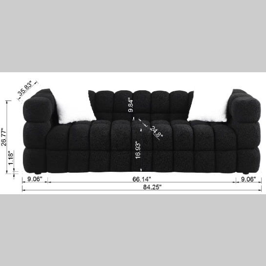 Black Boucle Sofa