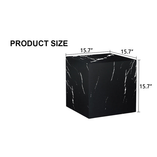 Black Marble Texture MDF Coffee Table - Luxurious Design, Perfect Living Room Accent