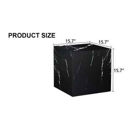 Black Marble Texture MDF Coffee Table - Luxurious Design, Perfect Living Room Accent