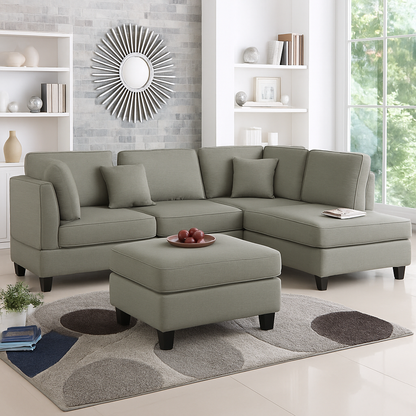 Gray 3 Piece Sectional Sofa