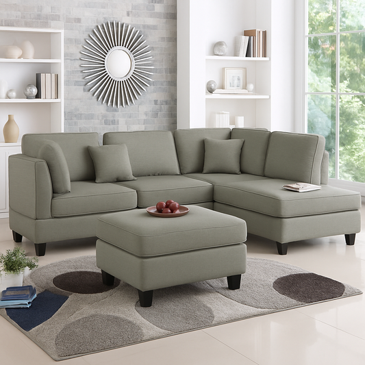 Gray 3 Piece Sectional Sofa