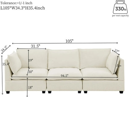 Chenille Fabric Upholstered Living Room Furniture Set