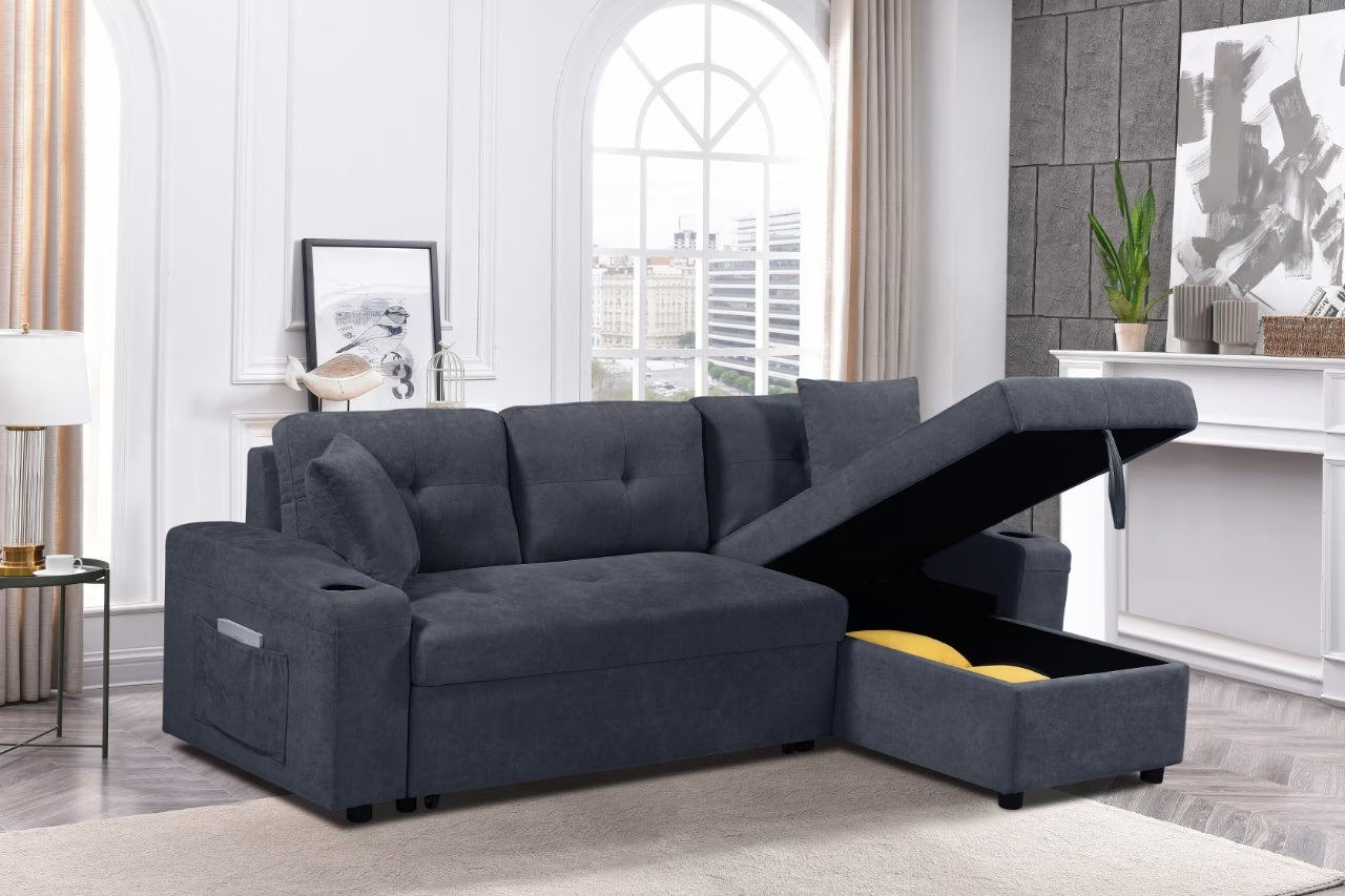 Sectional Sofa With Armrest Storage