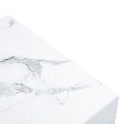 Black And White Minimalist MDF Marble Patterned Coffee Table