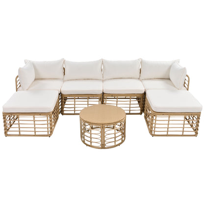 Modular Wicker Patio Set with Cushions