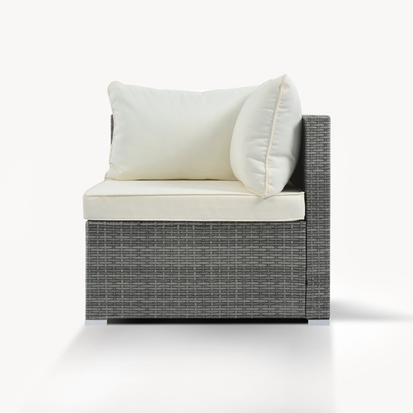 Patio Garden Wicker Sofa, Single Sofa Combinable