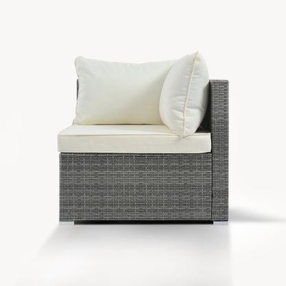 Patio Garden Wicker Sofa, Single Sofa Combinable