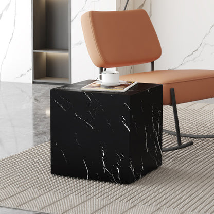 Black Marble Texture MDF Coffee Table - Luxurious Design, Perfect Living Room Accent