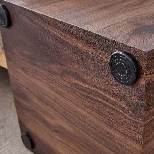 Walnut Wood Grain MDF Coffee Table - Luxurious Design, Perfect Living Room Accent