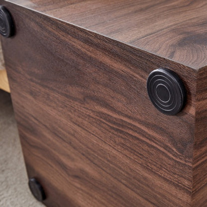 Walnut Wood Grain MDF Coffee Table - Luxurious Design, Perfect Living Room Accent