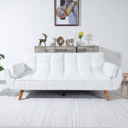 White Corduroy Sofa Bed