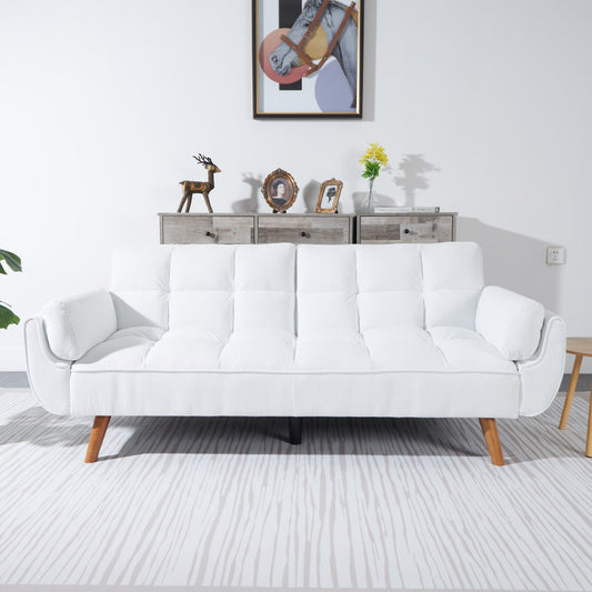 White Corduroy Sofa Bed