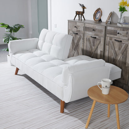 White Corduroy Sofa Bed