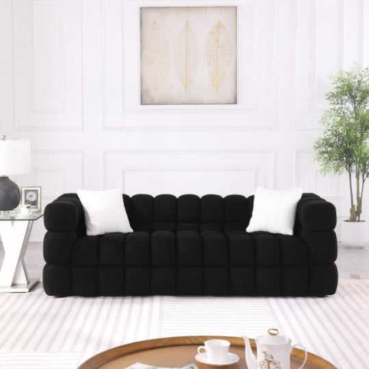 Black Boucle Sofa