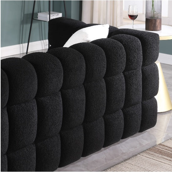 Black Boucle Sofa
