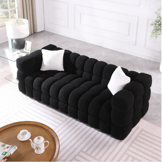 Black Boucle Sofa