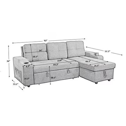 Sectional Sofa With Armrest Storage