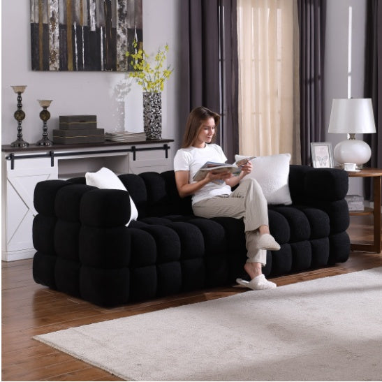 Black Boucle Sofa