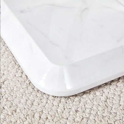 Modern Minimalist Grey Marble Pattern Sticker Pattern MDF Rectangular Coffee Table